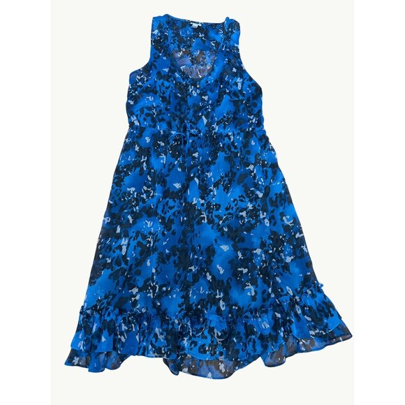 Converse One Star Womens Blue Floral Sleeveless Dress M Polyester - Picture 10 of 12